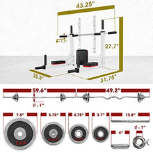 Load image into Gallery viewer, STOZM Combo Adjustable Dumbbells Set 55kg/121lbs with Weight Plates, Handles, Barbells, Connectors, Collars & Heavy Duty Steel Deluxe Pull Up Bar with 1100lbs Weight Capacity, 3-Level Adjustability