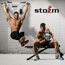 Load image into Gallery viewer, STOZM Combo Adjustable Dumbbells Set 55kg/121lbs with Weight Plates, Handles, Barbells, Connectors, Collars & Heavy Duty Steel Deluxe Pull Up Bar with 1100lbs Weight Capacity, 3-Level Adjustability