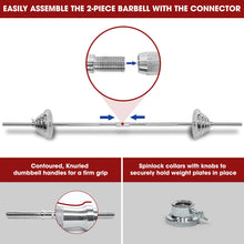 Load image into Gallery viewer, STOZM Combo Adjustable Dumbbells Set 50kg/110lbs with Weight Plates, Handles, Barbell, Connector, Collars & Heavy Duty Steel Deluxe Pull Up Bar with 1100lbs Capacity, 3-Level Adjustability