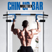 Load image into Gallery viewer, STOZM Combo 14-Gauge Steel Foldable Adjustable Weight Bench & MultiEx Chin-up Bar – Foldable Adjustable Weight Bench Loads 900lbs – Adjustable Chin-Up Bar Fits 4-8” Wall Thickness & 32-38” Doorframe