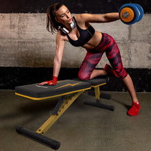 Load image into Gallery viewer, STOZM Combo 14-Gauge Steel Foldable Adjustable Weight Bench & MultiEx Chin-up Bar – Foldable Adjustable Weight Bench Loads 900lbs – Adjustable Chin-Up Bar Fits 4-8” Wall Thickness & 32-38” Doorframe