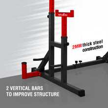 Load image into Gallery viewer, STOZM 14-Gauge Steel Adjustable Squat Rack Stand/Barbell Rack – Max Weight Capacity 770lbs