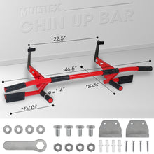 Load image into Gallery viewer, STOZM MultiEx Chin Up Bar – Doorway Chin Up Bar with Multiple Color Options, Push Up Capability, TPE-Protected Grip Positions, Smart Locking Mechanism and 450lbs Weight Capacity