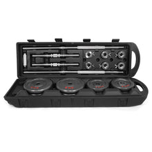 Load image into Gallery viewer, STOZM - 50KG Painting Dumbbell Full Set with Case, Collars, Connectors, Weight Plate, Dumbbell and Bar Bell Options