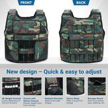 Load image into Gallery viewer, STOZM All Adjustable Weighted Vest / Exercise Vest 43.2lb, Ankle Weights / Leg Weights 12.6lb and Wrist Weights / Arm Weights 10.8lb - Removable Steel Weight Bars Included