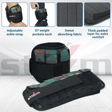 Load image into Gallery viewer, STOZM All Adjustable Weighted Vest / Exercise Vest 43.2lb, Ankle Weights / Leg Weights 12.6lb and Wrist Weights / Arm Weights 10.8lb - Removable Steel Weight Bars Included