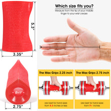 Load image into Gallery viewer, STOZM Combo 14-Gauge Steel Adjustable Squat Rack & Max Grips for Dumbbells 5.3” Length – Adjustable Squat Rack Supports 770lbs & Extreme Barbell Grips 2.25” & 2.75” Outer Diameter (Pairs)