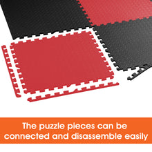 Load image into Gallery viewer, STOZM Interlocking Mats with Borders 24" x 24" x 1” – Non-Skid, Waterproof EVA Foam Floor Interlocking Mats – Pack of 20 Tiles Cover 80sqft – Great for Garages, Basements, Fitness Centers, or Home Gyms