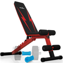 Load image into Gallery viewer, STOZM Combo Adjustable Weight Bench & Max Grips – Flexible Training Equipment for Improving Workout Efficiency (Multiple Options Available)