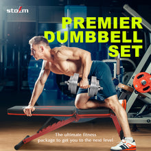 Load image into Gallery viewer, STOZM Premier Dumbbell Handle Set with Handcrafted Wooden Handle – Handmade Wooden Handles Adjustable Dumbbell Set for Weightlifting Strength Training – Collars, Max Gripz and Connector Included to be Used with STOZM Weight Plates