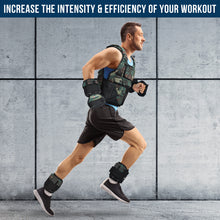 Load image into Gallery viewer, STOZM All Adjustable Weighted Vest / Exercise Vest 43.2lb, Ankle Weights / Leg Weights 12.6lb and Wrist Weights / Arm Weights 10.8lb - Removable Steel Weight Bars Included