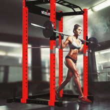 Load image into Gallery viewer, STOZM 3”x3” Multi-Functional Power Cage Rack Supports 1600lbs and LAT Pulldown Machine (Optional)