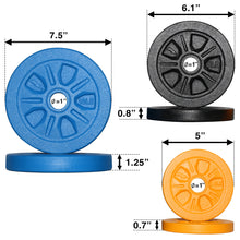 Load image into Gallery viewer, STOZM Supreme Fitness Cast Iron 1 Inch Hole Weight Plates Set 65 lbs for Weightlifting, Strength Training, Work Out (2x2.5lbs, 4x5lbs, 4x10lbs)