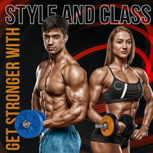 Load image into Gallery viewer, STOZM Supreme Fitness Cast Iron 1 Inch Hole Weight Plates Set 65 lbs for Weightlifting, Strength Training, Work Out (2x2.5lbs, 4x5lbs, 4x10lbs)