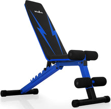 Load image into Gallery viewer, STOZM 14-Gauge Steel Adjustable Weight Bench with Foldable Design–High Weight Capacity 900 lbs for Home Gym, Full Body Workout
