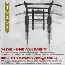 Load image into Gallery viewer, STOZM Combo Adjustable Dumbbells Set 50kg/110lbs with Weight Plates, Handles, Barbell, Connector, Collars &amp; Heavy Duty Steel Deluxe Pull Up Bar with 1100lbs Capacity, 3-Level Adjustability
