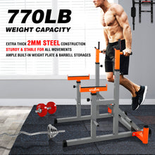Load image into Gallery viewer, STOZM Combo of Premium Adjustable Barbell Rack/Squat Rack &amp; Multi-Functional Adjustable Sit Up Bench
