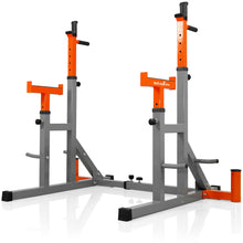 Load image into Gallery viewer, STOZM 14-Gauge Steel Adjustable Squat Rack Stand/Barbell Rack – Max Weight Capacity 770lbs
