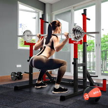 Load image into Gallery viewer, STOZM 14-Gauge Steel Adjustable Squat Rack Stand/Barbell Rack – Max Weight Capacity 770lbs
