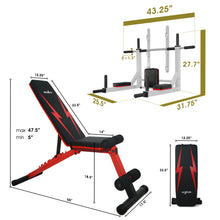 Load image into Gallery viewer, STOZM Combo of Deluxe Pull Up Bar (Black/White) &amp; Multi-Purpose Deluxe Adjustable Weight Bench - Multiple Color Options
