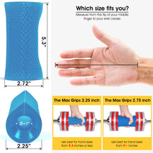 Load image into Gallery viewer, STOZM Combo 14-Gauge Steel Adjustable Squat Rack &amp; Max Grips for Dumbbells 5.3” Length – Adjustable Squat Rack Supports 770lbs &amp; Extreme Barbell Grips 2.25” &amp; 2.75” Outer Diameter (Pairs)
