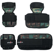 Load image into Gallery viewer, STOZM All Adjustable Weighted Vest / Exercise Vest 43.2lb, Ankle Weights / Leg Weights 12.6lb and Wrist Weights / Arm Weights 10.8lb - Removable Steel Weight Bars Included
