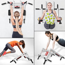 Load image into Gallery viewer, STOZM Pull Up Bar – Multi-Functional 1100lbs Capacity Strength Training Chin Up Bar with 3-Level Height Adjustability
