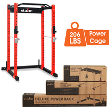 Load image into Gallery viewer, STOZM 3”x3” Multi-Functional Power Cage Rack Supports 1600lbs and LAT Pulldown Machine (Optional)
