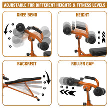 Load image into Gallery viewer, STOZM Adjustable Sit Up Bench / Weight Bench for Full-Body Workout &amp; Strength Training
