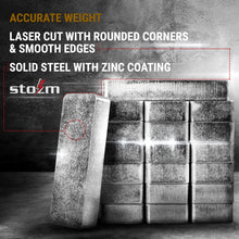 Load image into Gallery viewer, STOZM Iron Weights with Zinc Coating – Ideal for Weight Vests, Wrist Weights, Ankle Weights &amp; Wrist Rollers – Package of 20 Pieces for Home Gym Workout
