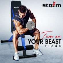 Load image into Gallery viewer, STOZM 14-Gauge Steel Adjustable Weight Bench with Foldable Design–High Weight Capacity 900 lbs for Home Gym, Full Body Workout
