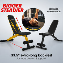 Load image into Gallery viewer, STOZM 14-Gauge Steel Adjustable Weight Bench with Foldable Design–High Weight Capacity 900 lbs for Home Gym, Full Body Workout
