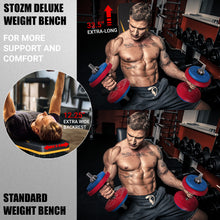 Load image into Gallery viewer, STOZM Combo Adjustable Weight Bench &amp; Max Grips – Flexible Training Equipment for Improving Workout Efficiency (Multiple Options Available)
